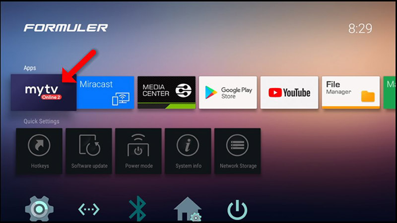 Formuler MYTV Online 2 portal setup screen