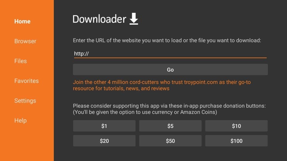 Install Downloader app on Amazon Firestick