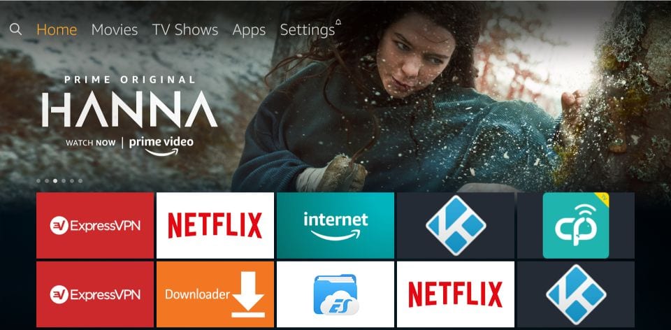 IPTV Smarters app icon on Firestick home screen